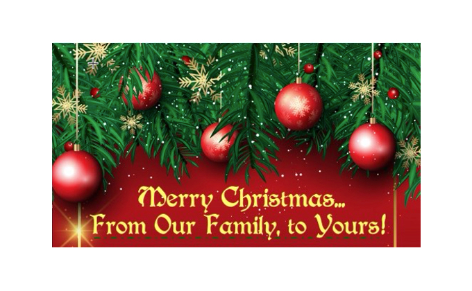 Merry Christmas - From Our Family to Yours